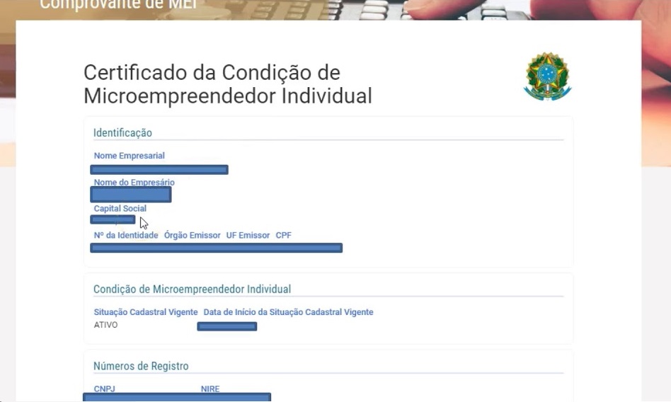 Certificado MEI